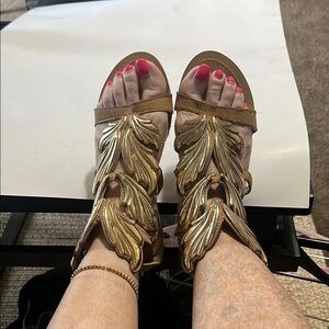 Gold Leaf Sandals